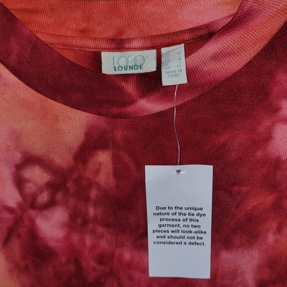 Tie-Dye Long Sleeve Top - Red, Orange And Pink - Picture 3 of 7
